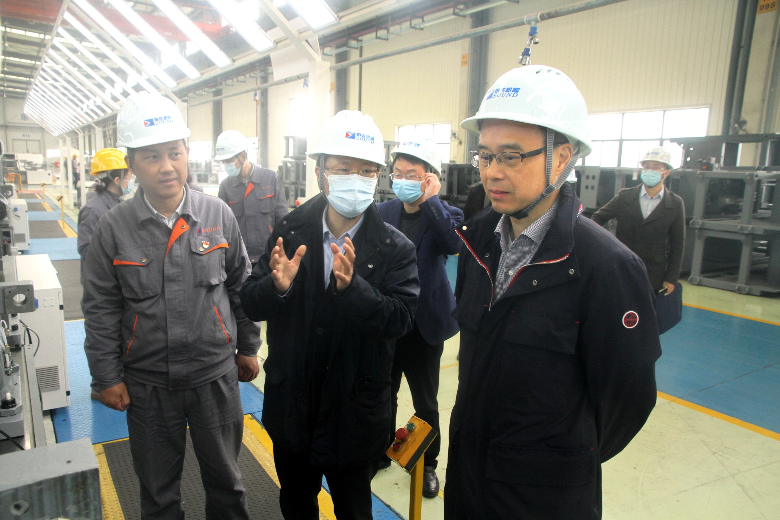 省国资委党委委员、副主任姜扬剑赴申达机器公司调研