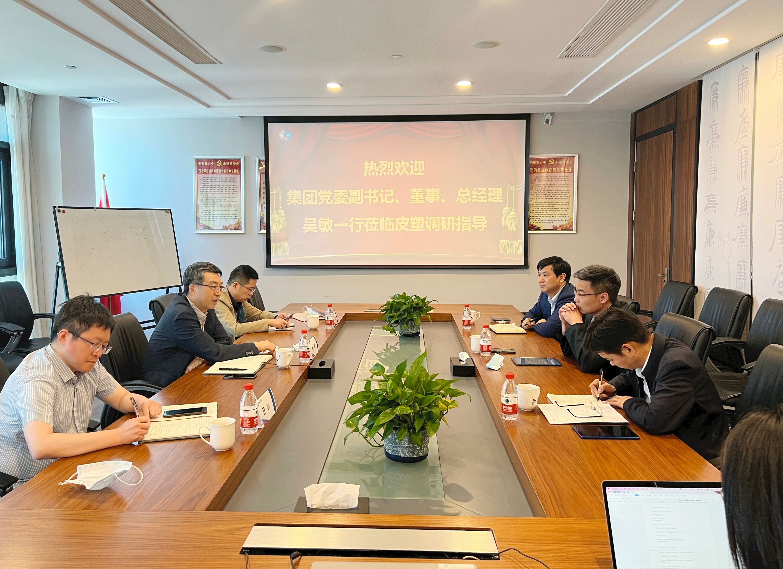 吴敏到皮塑公司调研指导